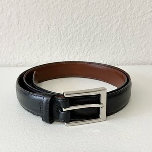 NWOT TORINO ANILINE KIPSKIN SHOULDERS Black Leather Belt 402000 USA MADE